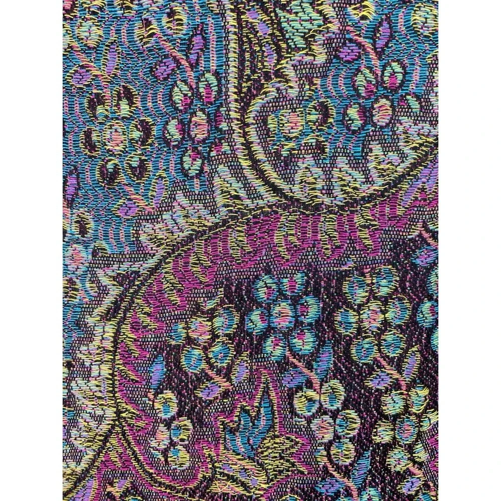Women's Pashmina Silk Blend Colorful Paisley Infinity Scarf